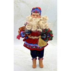 Dillard's Trimmings Old World Scandinavian Santa Figurine Cloth Dala Horse